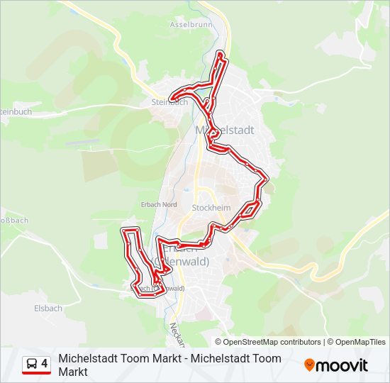 Автобус 4: карта маршрута