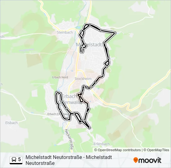 5 Bus Line Map