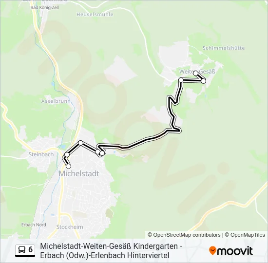 6 Bus Line Map