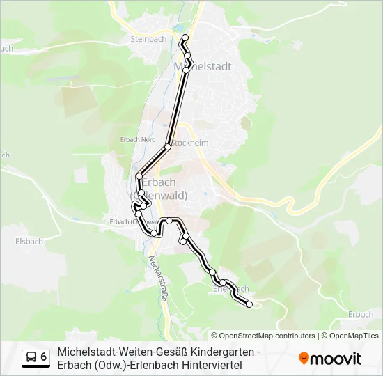 6 Bus Line Map