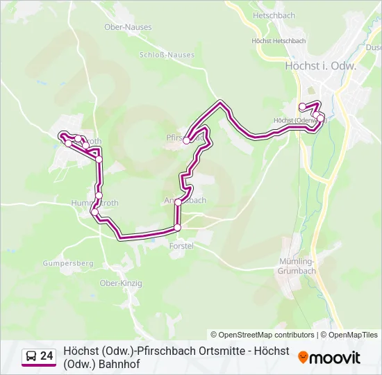 24 Bus Line Map