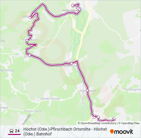 24 Bus Line Map