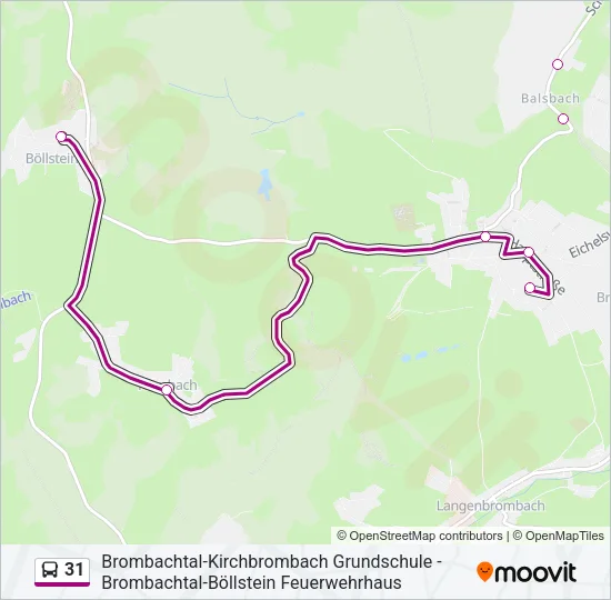 31 Bus Line Map