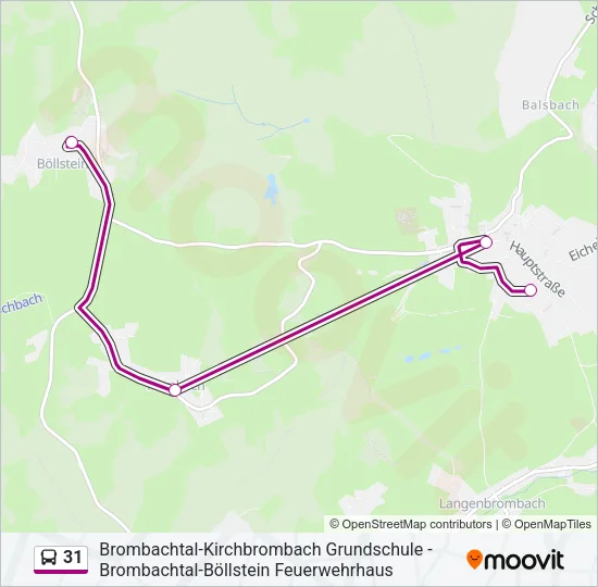31 Bus Line Map