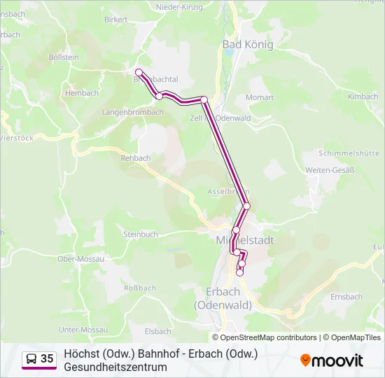 35 Bus Line Map