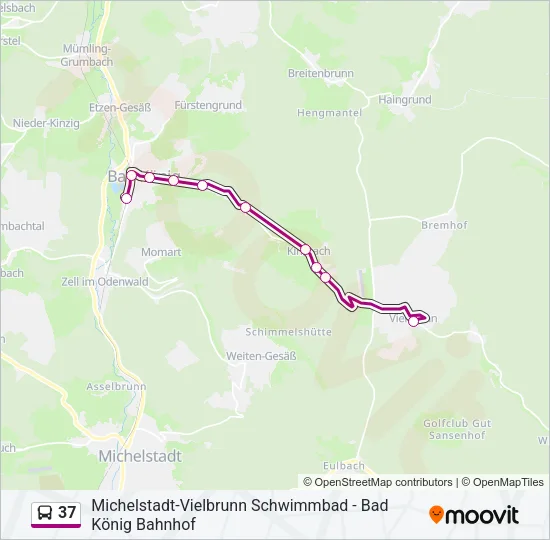 37 Bus Line Map