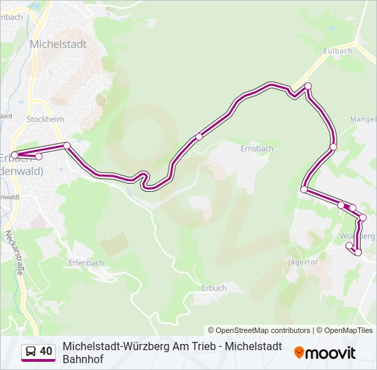 40 Bus Line Map