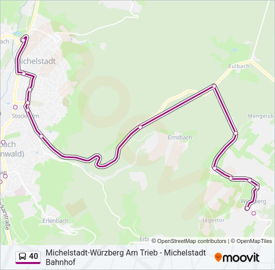 40 Bus Line Map