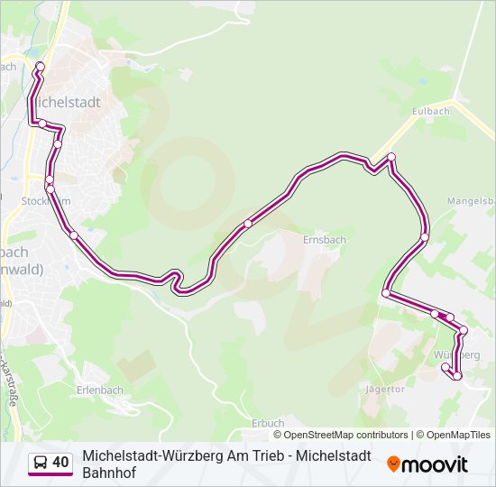 40 Bus Line Map