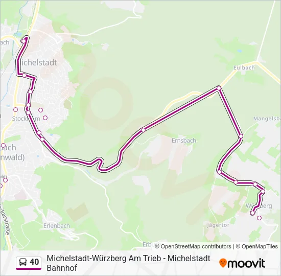 40 Bus Line Map