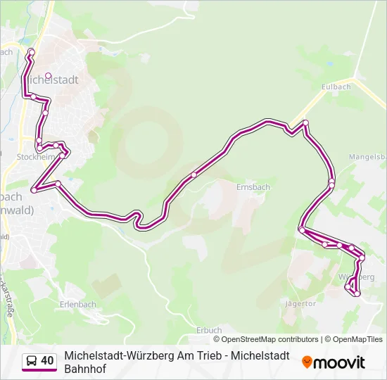 40 Bus Line Map