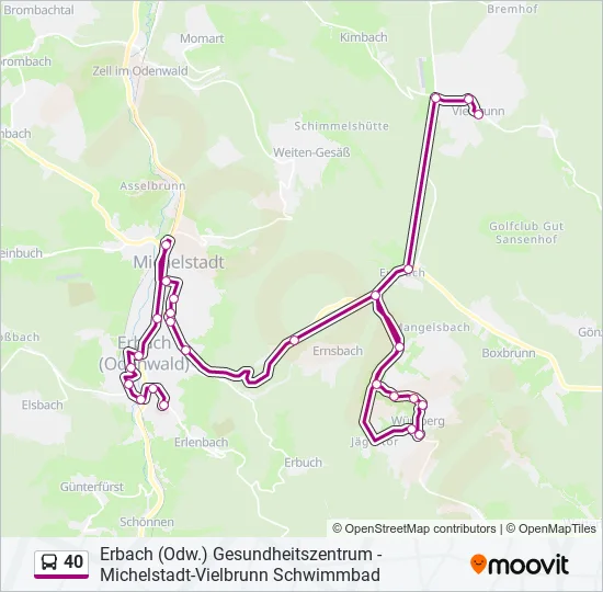 40 Bus Line Map