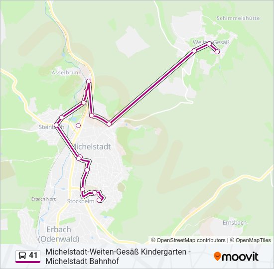 41 Bus Line Map