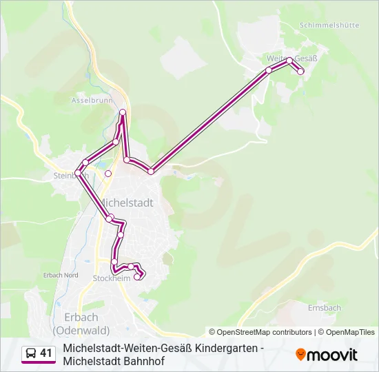 41 Bus Line Map