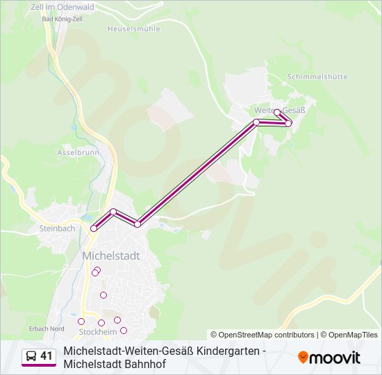 41 Bus Line Map