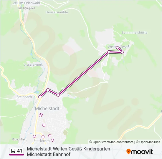 41 Bus Line Map