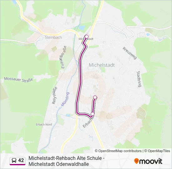 Автобус 42: карта маршрута