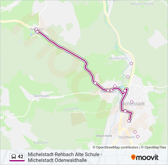 42 Bus Line Map