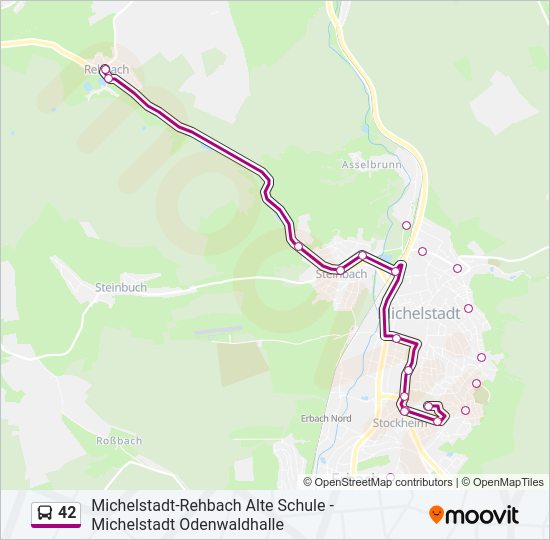 42 Bus Line Map