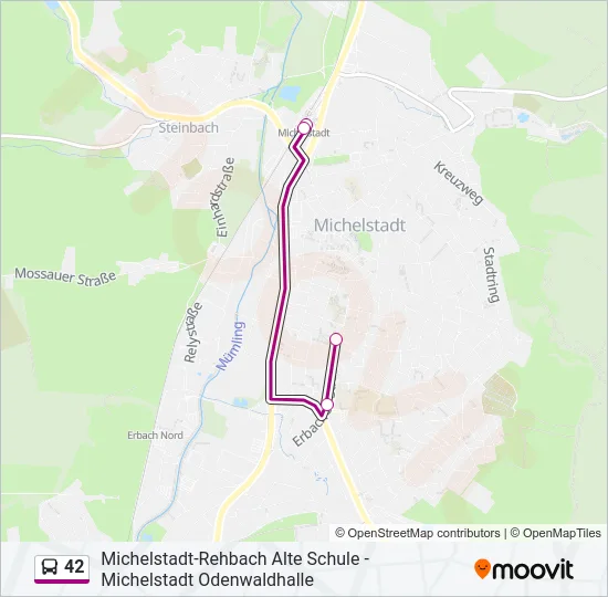 42 Bus Line Map