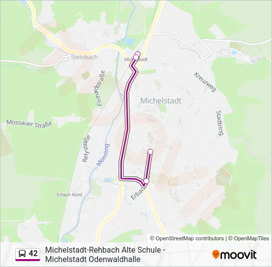 42 Bus Line Map