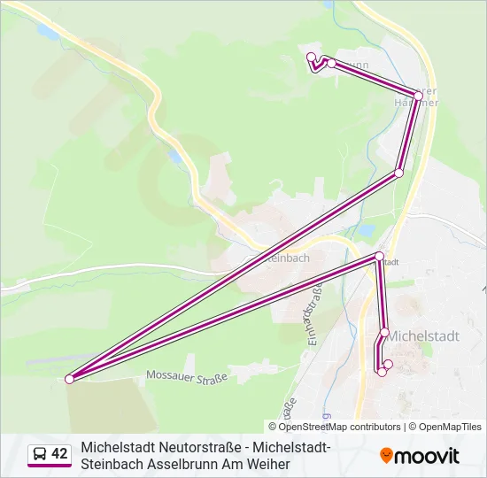 42 Bus Line Map