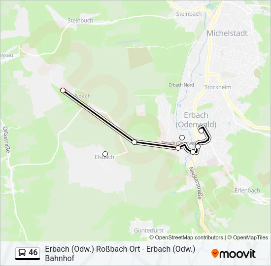 46 Bus Line Map