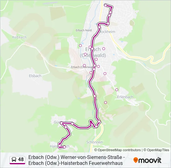 48 Bus Line Map