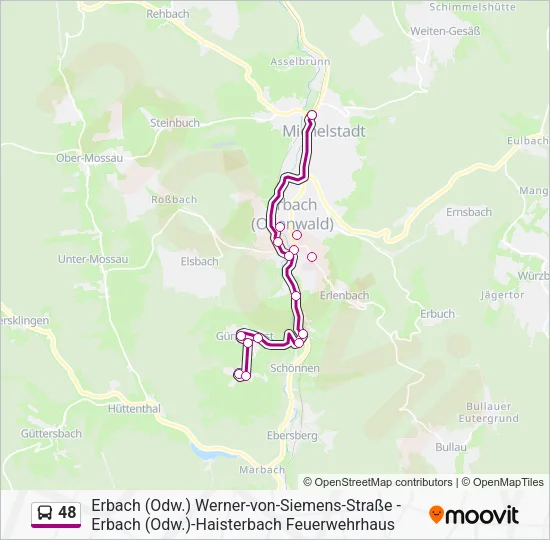 48 Bus Line Map