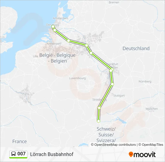Автобус 007: карта маршрута