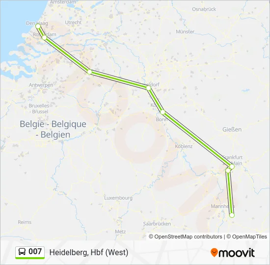 Автобус 007: карта маршрута