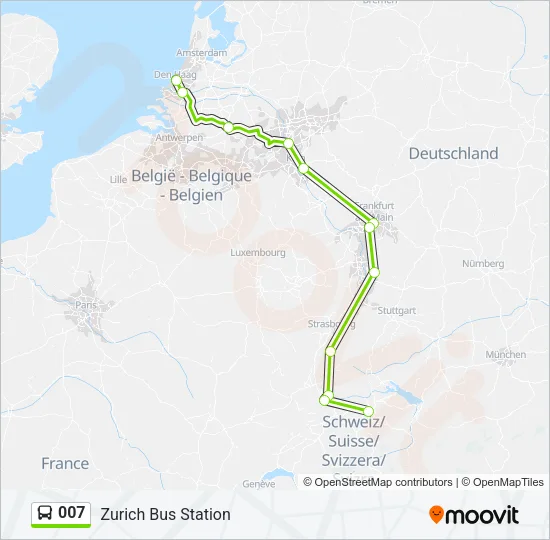 007 Bus Line Map