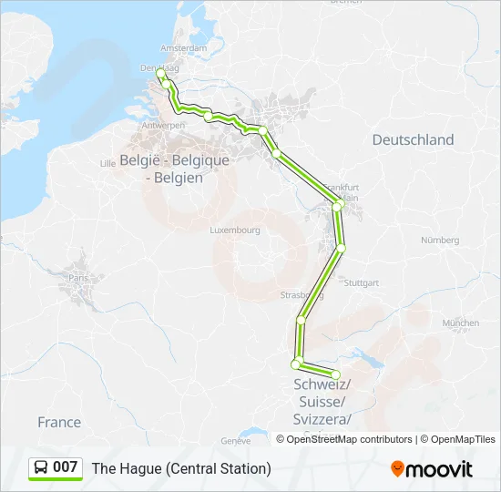 007 Bus Line Map