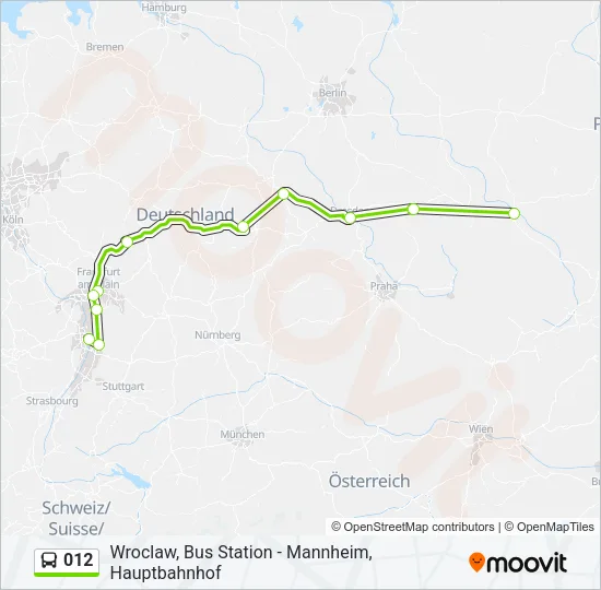 012 Bus Line Map