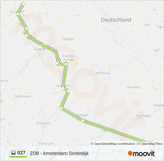 027 Bus Line Map