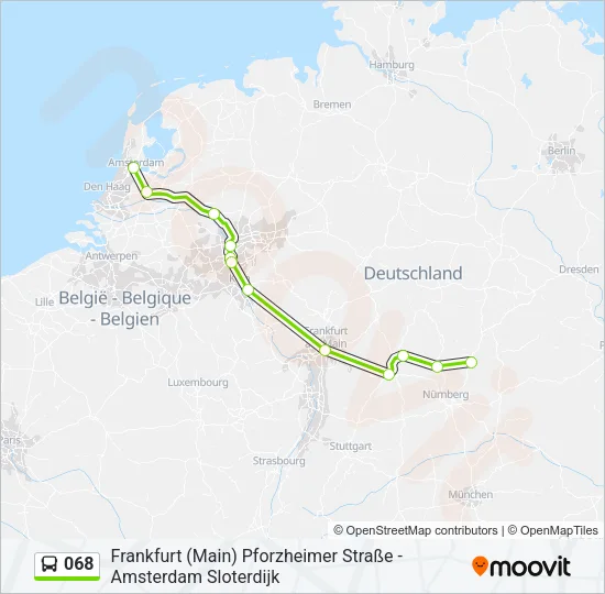 068 Bus Line Map