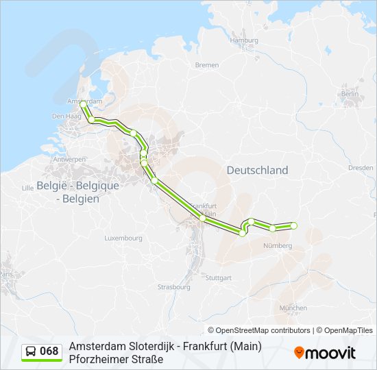 068 Bus Line Map