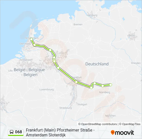 068 Bus Line Map
