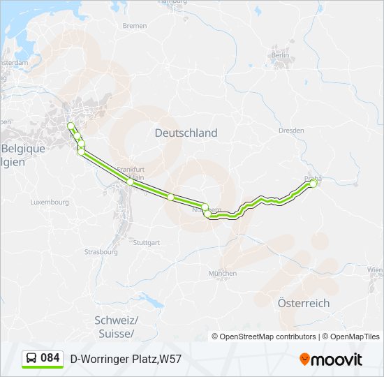 084 Bus Line Map