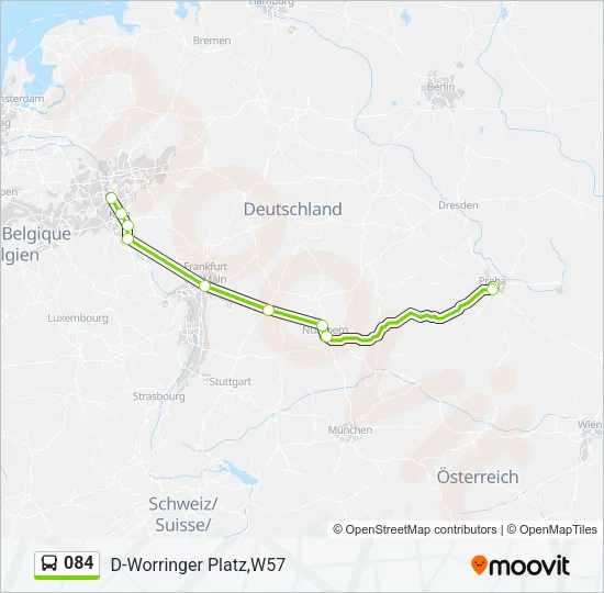084 Bus Line Map