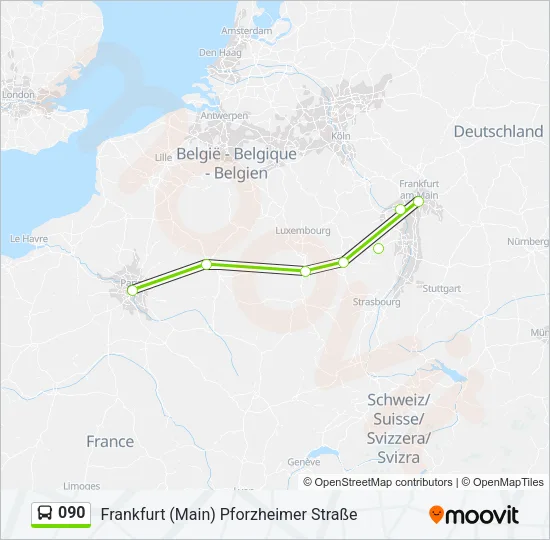 090 Bus Line Map