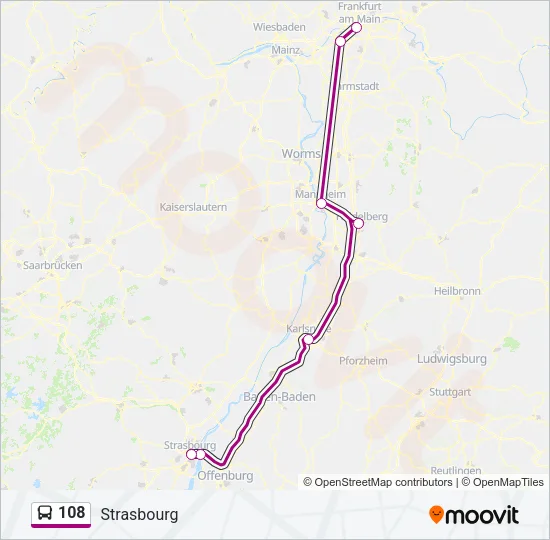 108 Bus Line Map