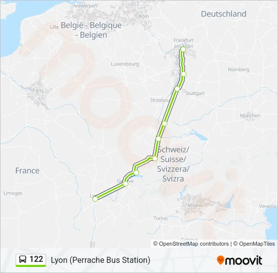 122 Bus Line Map