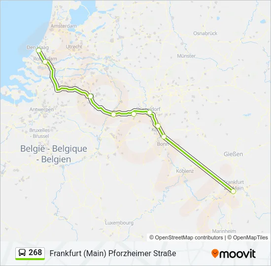 268 Bus Line Map
