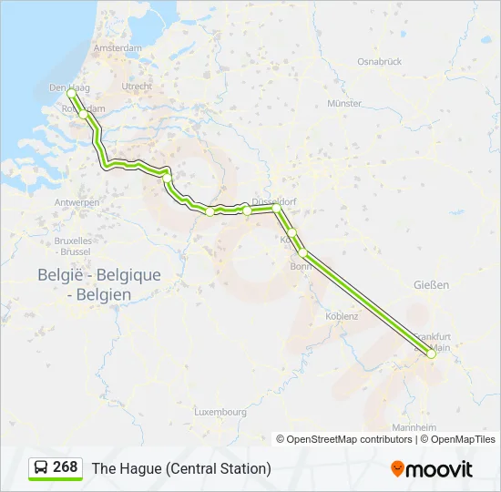 268 Bus Line Map