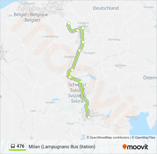 476 Bus Line Map