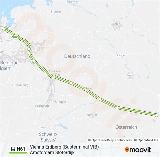 N61 Bus Line Map