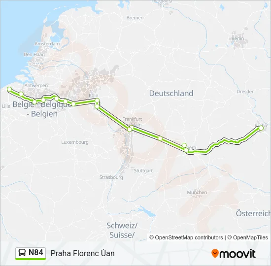 N84 Bus Line Map