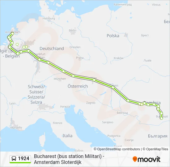 1924 Bus Line Map