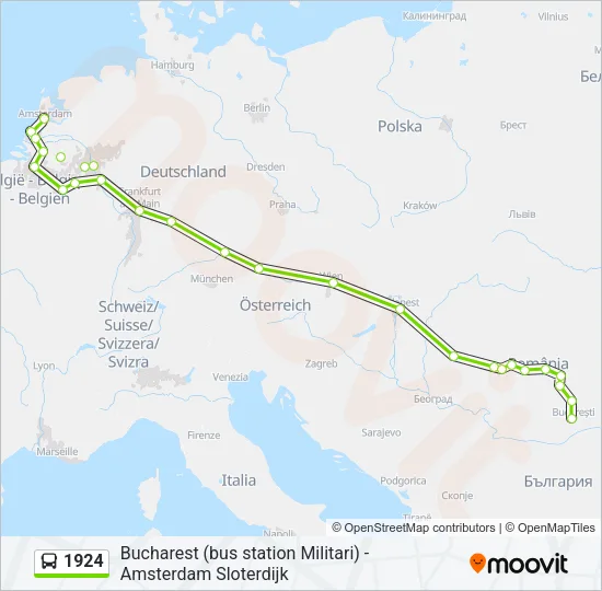 1924 Bus Line Map